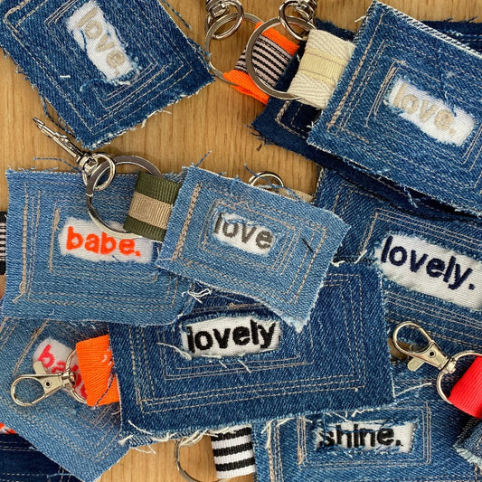 Denim Keyring