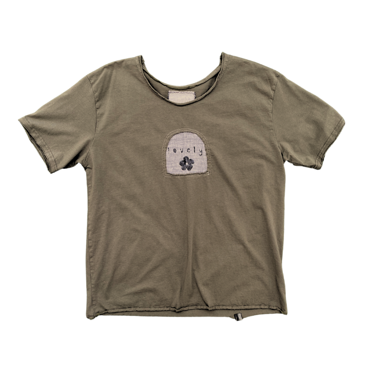 Olive 'lovely' Arch Tee