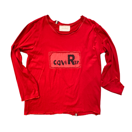 Red 'cavir07' Long Sleeve Tee