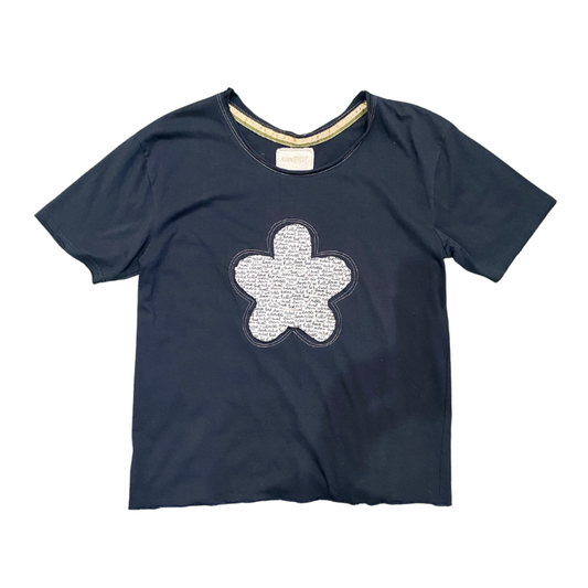 Navy 'flower' Tee