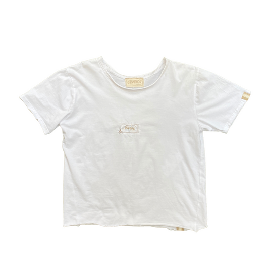 White 'lovely' Tee